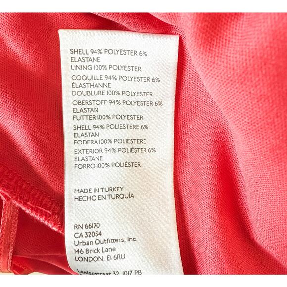 Free People Ruched Mesh Slit Maxi Skirt Red Size Small Y2K Indie Sleaze Festival - Picture 9 of 9